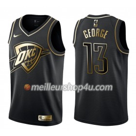 Maillot Basket Homme Oklahoma City Thunder Paul George 13 Nike Noir Gold Edition Swingman